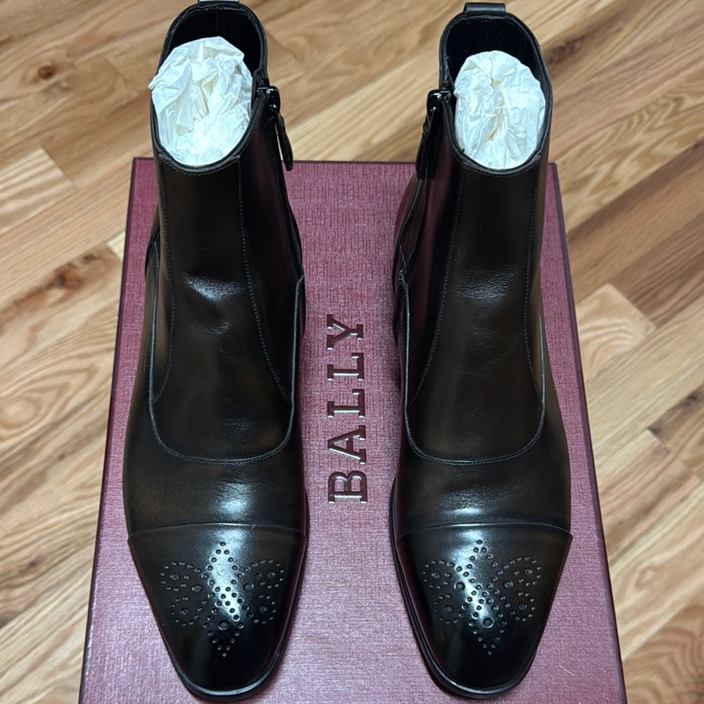 Bally Men's Dark Brown Leather Boots